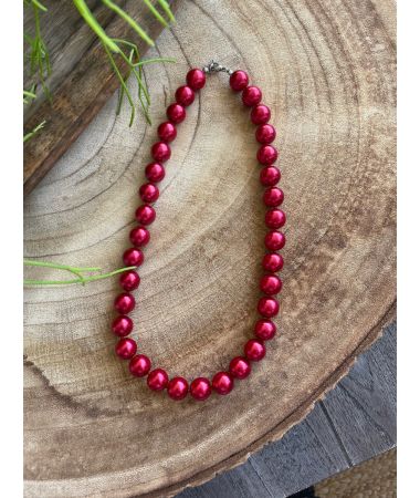 Ogrlica Red Pearls Maxi / Red Pearls Maxi necklace