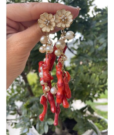 Uhani Coral Romantic / The Coral Romantic Earrings