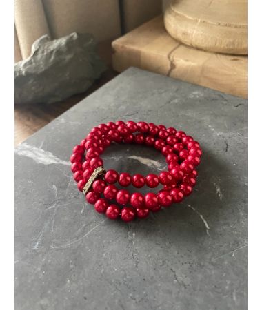 Zapestnica Red Pearls / Red Pearls Bracelet