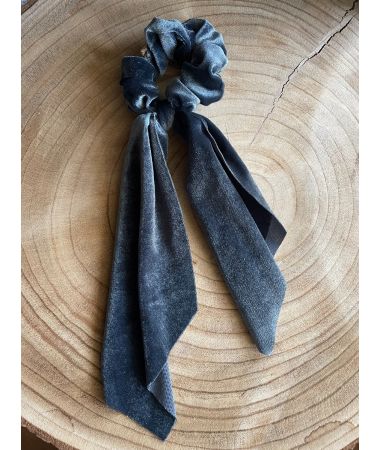 Žametni Scrunchie Siv / The Velvet Scrunchie Gray