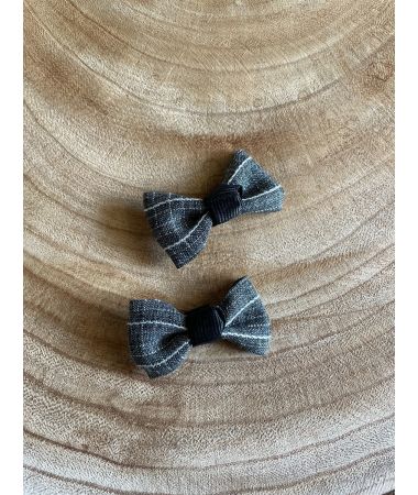 Sive pentljice za lase / Hairclips gray bows