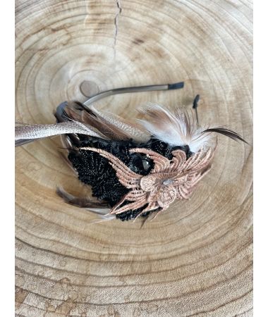 Unikaten obroč za lase rjav / Unique Hair Bend Brown