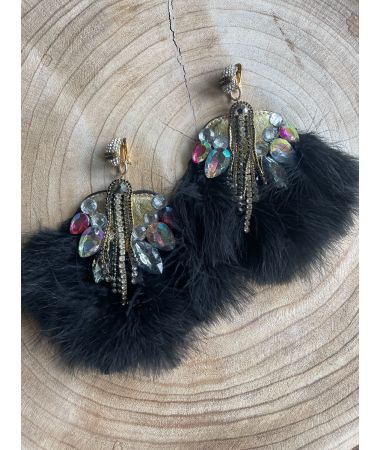 Uhani Feather Chandelier / Feather Chandelier Earrings