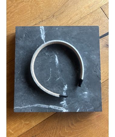 Obroč za lase bele bleščice