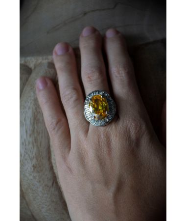 Prstan Yellow Crystal / Yellow Crystal Ring