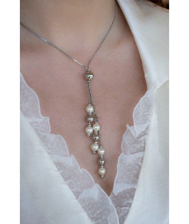 Ogrlica Silver Sunset Pearl Soleil / Silver Sunset Pearl Soleil Necklace