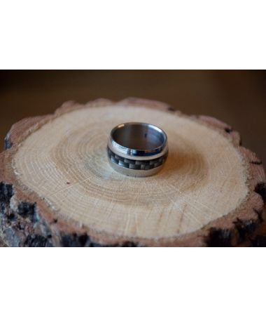 Moški prstan Brushed Stainless Steel / Brushed Stainless Steel Men Ring