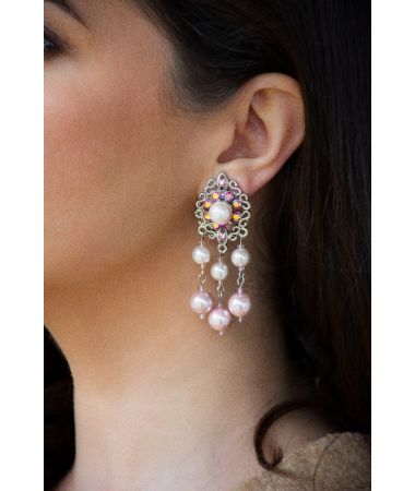 Uhani Pink Pearl Dream / Pink Pearl Dream Earrings