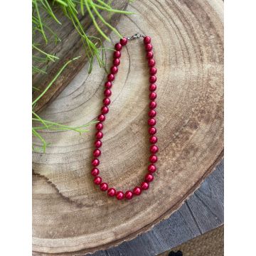 Ogrlica Red Pearls Mini / Red Pearls Mini Necklace