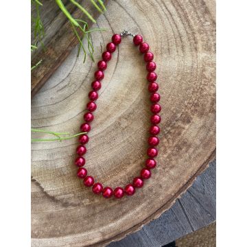 Ogrlica Red Pearls Maxi / Red Pearls Maxi necklace