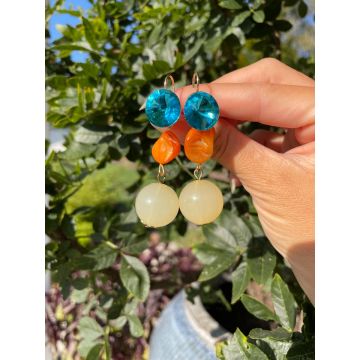 Uhani Blue Diamond & Sea Shells / The Blue Diamond & Sea Shells Earrings