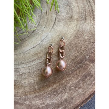Uhani Rosegold Chain / Rosegold Chain Earrings