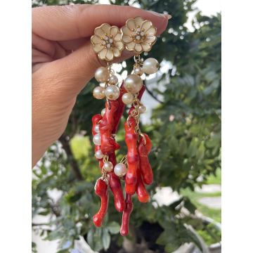 Uhani Coral Romantic / The Coral Romantic Earrings