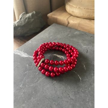 Zapestnica Red Pearls / Red Pearls Bracelet