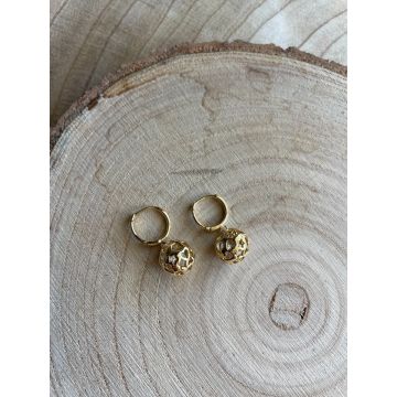 Uhani Gold Circle Universe / Gold Circle Universe Earrings