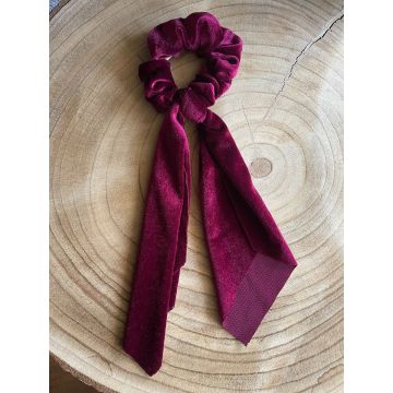 Žemetni Scrunchie Bordo Rdeč / The Velvet Scrunchie Dark Red