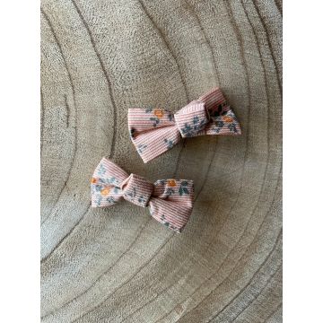 Večbarvne oranžne pentljice za lase / Multicolor little hair bows