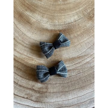 Sive pentljice za lase / Hairclips gray bows