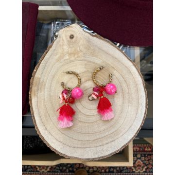 Uhani Heart Pink / The Heart Earrings Pink