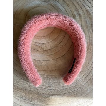 Obroč za lase kosmaten Roza / Pink furry hair band