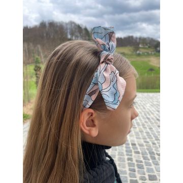 Obroč za lase s pentljo roza / Hair Band with bow pink