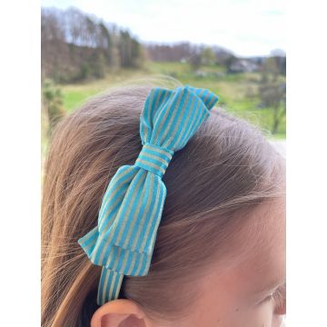 Moder obroč s pentljo / Blue Hair Band with a Bow