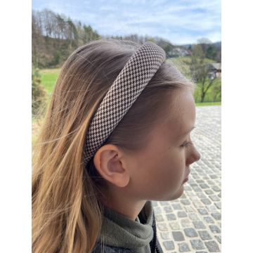 Obroč za lase Pepita Rjav / Pepita Hair Band Brown