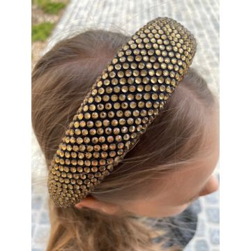 Obroč za lase Crystal rjav / Crystal Hair Band Brown