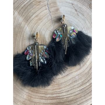 Uhani Feather Chandelier / Feather Chandelier Earrings