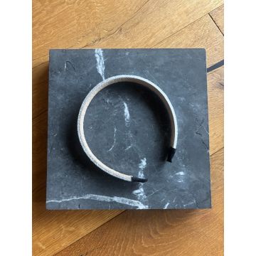 Obroč za lase bele bleščice