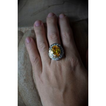 Prstan Yellow Crystal / Yellow Crystal Ring