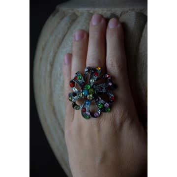 Prstan Rainbow Rose / Rainbow Rose Ring