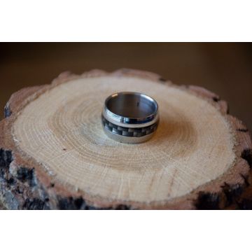 Moški prstan Brushed Stainless Steel / Brushed Stainless Steel Men Ring